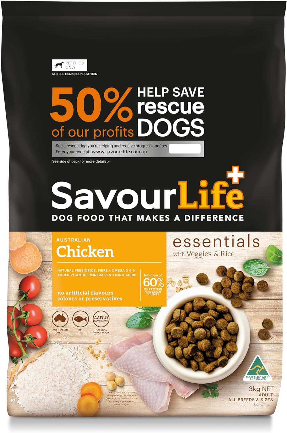 Essentials Chicken Adult Dog Food 3Kg